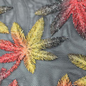 全涤针织网布绣花服装面料