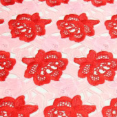 全涤针织网布绣花服装面料