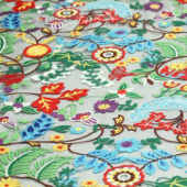 全涤针织网布绣花服装面料