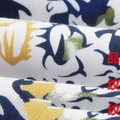 现货50S印花衬衫布 男装衬衣布料 时尚短裤抗菌免烫竹纤维布料