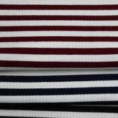 全涤针织色织条子服装面料