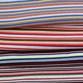 全涤针织色织条子服装面料