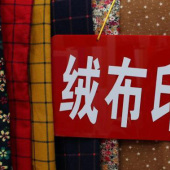 全涤梭织绒布印花服装面料