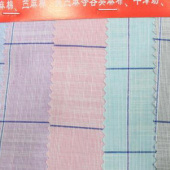麻棉混纺色织服装面料厂家直销