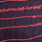全涤平面绣网布 梭织绣花服装面料