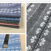 棉麻布料 麻棉时尚提花条 提花麻布17年文艺麻布女装服装面料现货