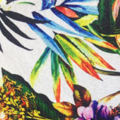 开米竹节丝数码印花布