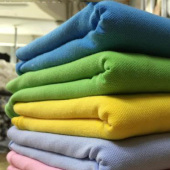 现货32s精梳全棉珠地拉架食毛 纯棉珠地拉架蚀毛针织面料