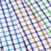 【厂家直销】竹纤维服装面料 活性竹纤维衬衫布 格子布衬衫面料