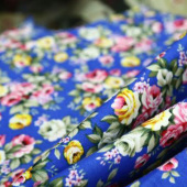 9537# 精品全棉府绸布 梭织全工艺印花服装面料