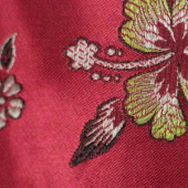 现货全涤提花荷叶莲花服装面料