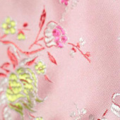 现货全涤提花石榴花服装面料