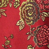 现货全涤牡丹花服装面料