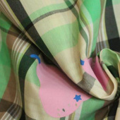 现货色织格子印花服装面料