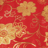 现货全涤提花金线小牡丹服装面料