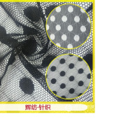 厂家现货直销 连线点点蕾丝花边面料 高档锦氨弹力蕾丝花边面料