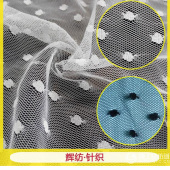 厂家直销连衣裙蕾丝网布服装面料 点点布 女装蕾丝花边面料