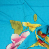 现货印花平纹人造棉服装面料