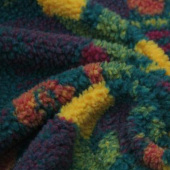 现货提花羊羔绒服装面料