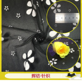 植绒网布面料 植绒小花型网眼布 DIY连衣裙植绒网布 厂家直销