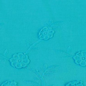 全棉立体绣花 高档女装面料 轻薄透气服装面料