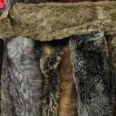 现货染色全涤/部分腈纶仿兽毛服装面料