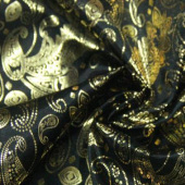 现货烫金化纤色丁服装面料