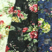现货150CM门幅锦纶针织印花布蕾丝印花服装面料