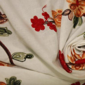 服装面料梭织绣花全棉大机绣