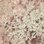服装面料绣花针织梭织涤棉混纺绳绣
