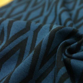 现货色织针织全涤+氨纶菱形格纹布服装面料 门幅150-160cm