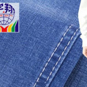 涤棉弹力牛仔面料梭织类经纬竹节斜纹牛仔布春秋季裤子连衣裙用布
