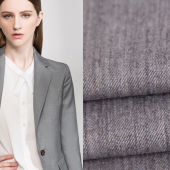 TR麻灰斜纹四面弹 涤粘染色弹力布 时装休闲服面料