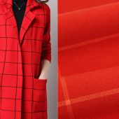 TR新款双层弹力布 时尚平纹格子大衣面料 秋冬现代时装四面弹布料