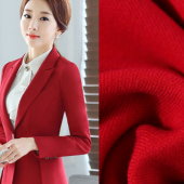 纯色TR斜纹时装四面弹 新款双层西装弹力布 经典工作服梭织面料