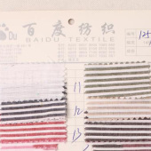 现货全棉牙签条色织布 双牙签条子布