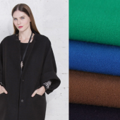 厂家热销平纹四面弹 秋冬大衣双层TR面料 现代染色西装弹力面料