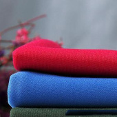 现货直销 涤盖棉（单双染） 针织布 校服面料