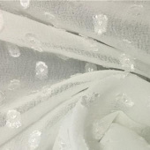 复合丝剪花 有光小圆点图案 女装连衣裙上衣面料