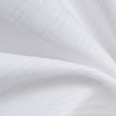 宽竖条涤棉运动服面料 漂白涤棉跆拳道服厂家直销现货