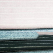 4277涤粘色织条纹布 现货春秋竖条时装面料 高档男女裤装面料