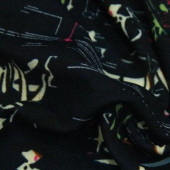 现货印花针织全涤蚂蚁皱服装面料