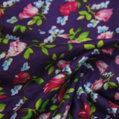现货印花针织全涤牛奶丝服装面料