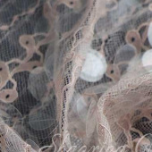 圆形亮片粉色珠片绣 婚纱/礼服 裙装面料