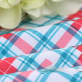 印花布料 透气格子衬衫工作服服装面料