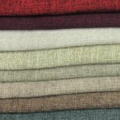 现货色织全涤麻料服装面料