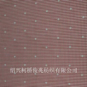 60S锦棉弹力色织格衬衫布 红白格 黑白格吸湿透气款衬衫面料样