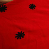 手工花朵毛纺面料 20毛80化纤 梭织染色女装男装服装面料 现货