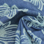 现货牛仔烂花服装面料