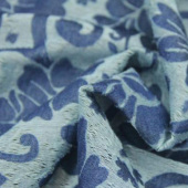 现货牛仔烂花服装面料